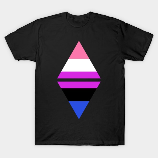 #nerfingwithpride Auxiliary Logo - Gender Fluid Pride Flag T-Shirt by hollowaydesigns